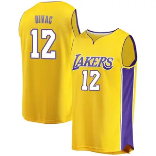 Los Angeles Lakers Men's Vlade Divac Gold Fast Break Jersey - Icon Edition