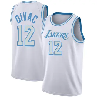 Los Angeles Lakers Men's Vlade Divac White Swingman 2020/21 Jersey - City Edition