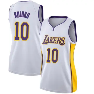 Los Angeles Lakers Women's Christian Koloko White Swingman Jersey - Association Edition