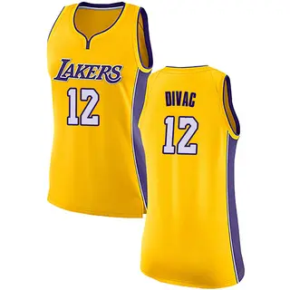 Los Angeles Lakers Women's Vlade Divac Yellow Swingman Jersey - Icon Edition