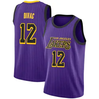 Los Angeles Lakers Youth Vlade Divac Purple Swingman 2018/19 Jersey - City Edition