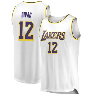 Los Angeles Lakers Youth Vlade Divac White Swingman 2018/19 Jersey - Association Edition