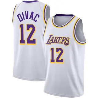 Los Angeles Lakers Youth Vlade Divac White Swingman 2020/21 Jersey - Association Edition